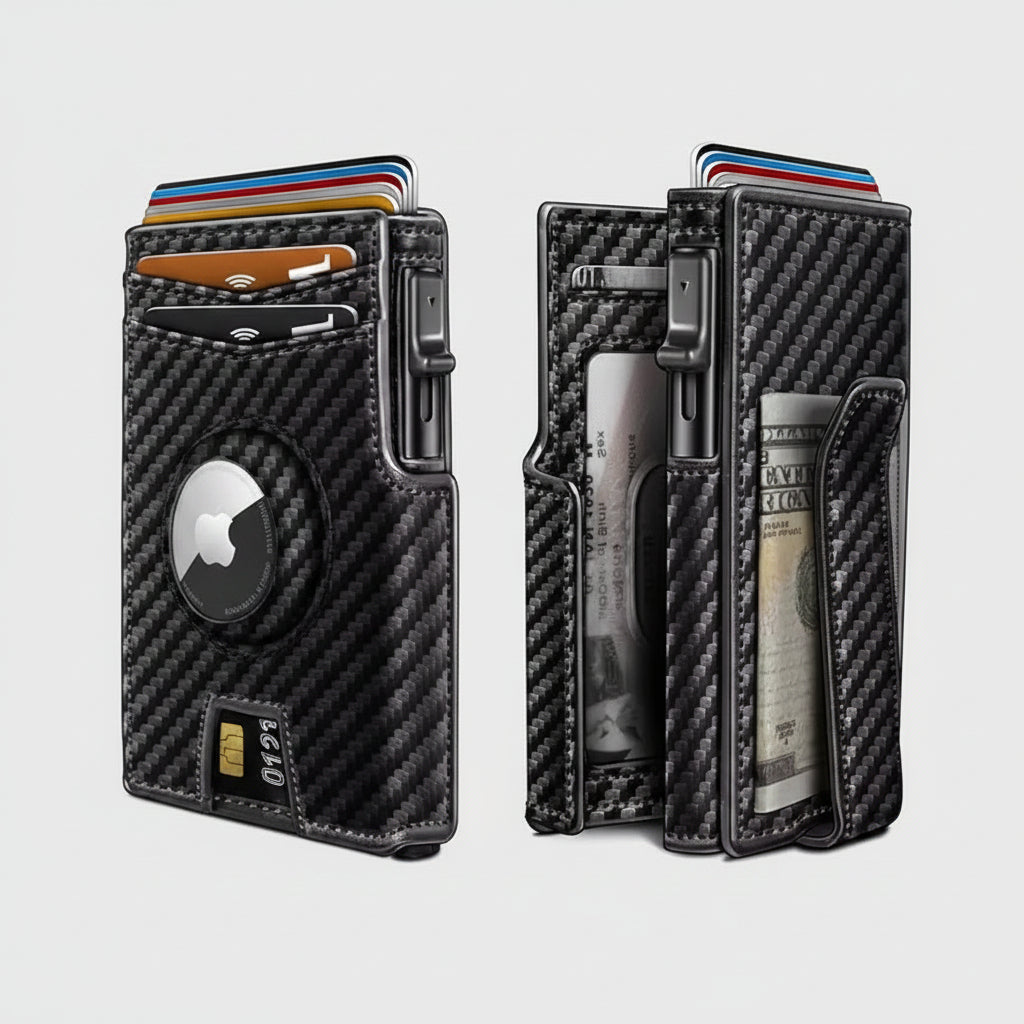 Premium Leather Wallet | Pop-Up RFID Wallet with Magnetic Closure | Quick Access for Enhanced Security 0