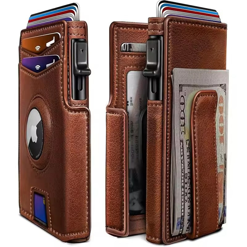 Premium Leather Wallet | Pop-Up RFID Wallet with Magnetic Closure | Quick Access for Enhanced Security 5