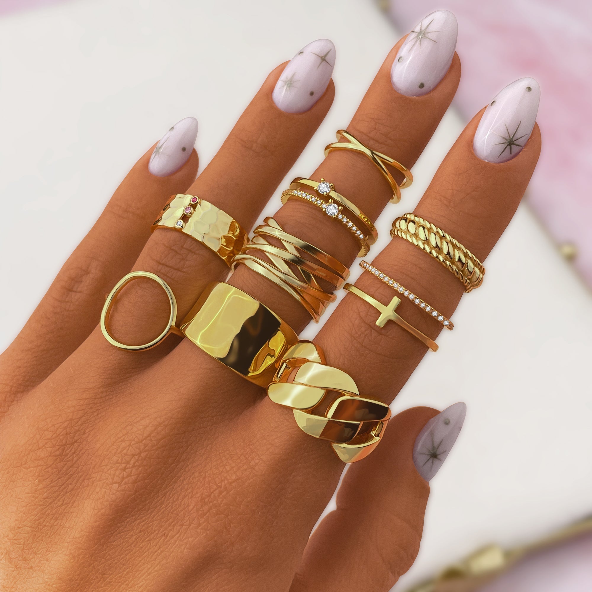 Calindra - Double Cross Ring for Women