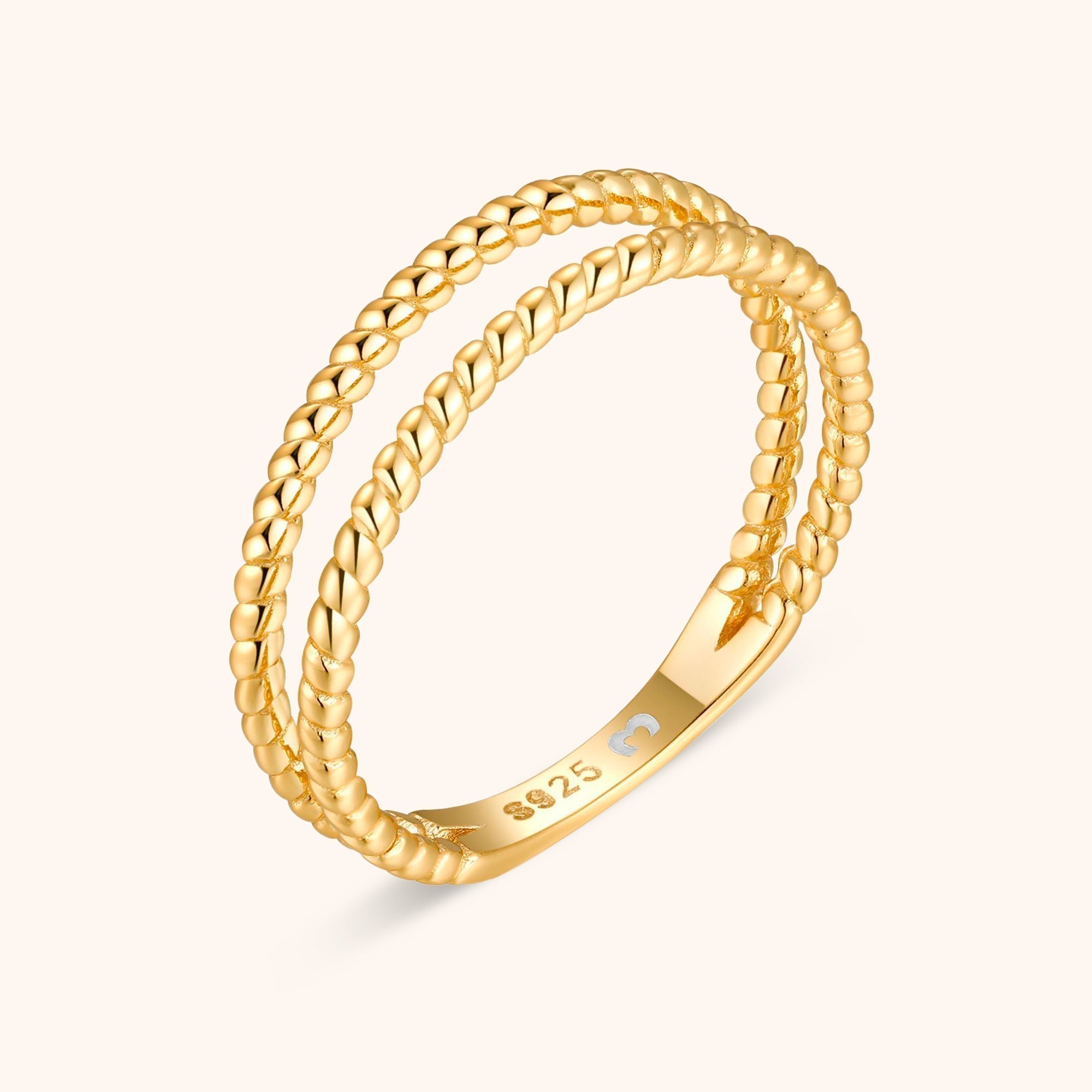 Lina - Braided Double Ring for Women