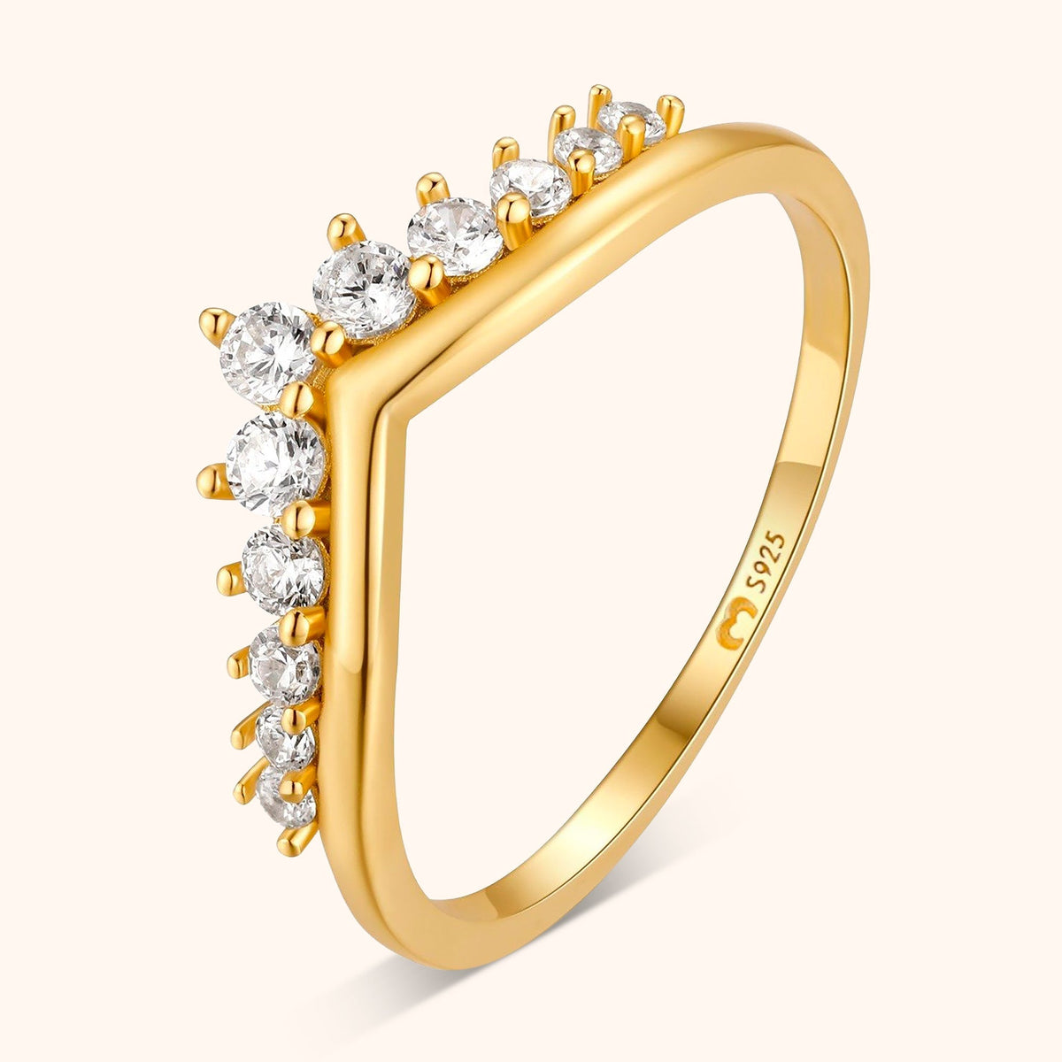 Allegra Crown Ring - Sparkling Zirconia in Sterling Silver