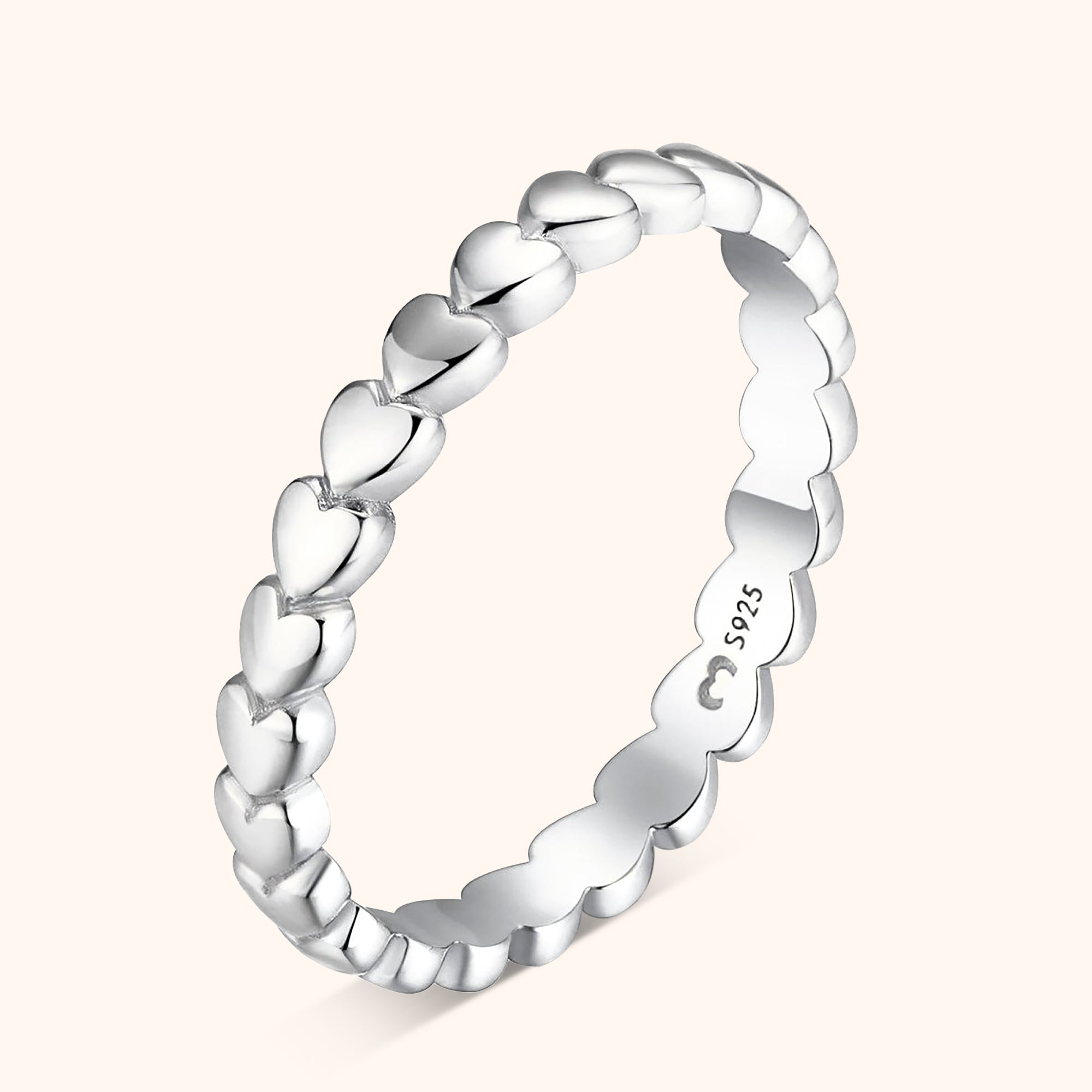 Aurora Heart Ring — Sterling Silver