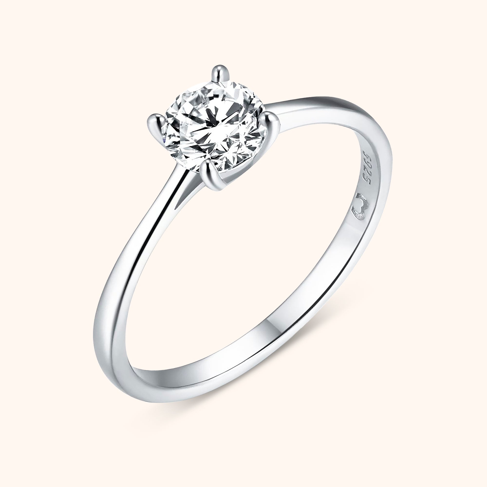 Elena - Solitaire Zirconia Ring for Women