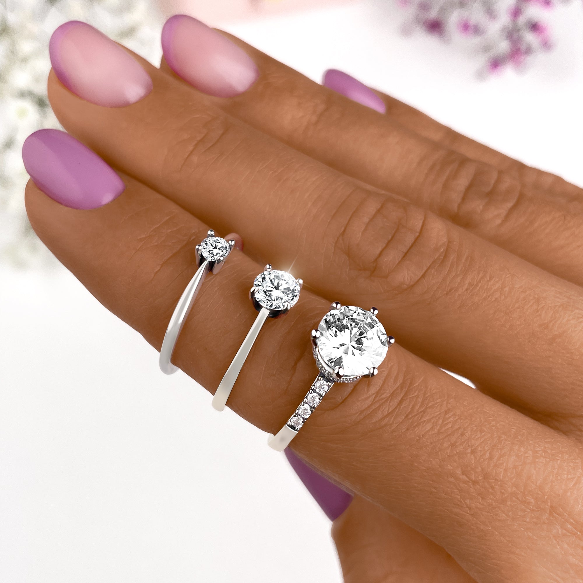 Elena - Solitaire Zirconia Ring for Women