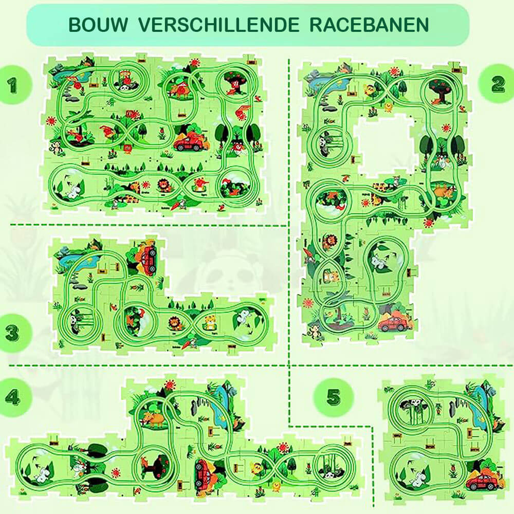 CreativeTrack Puzzle - Build-Your-Own Race Track Toy for Kids