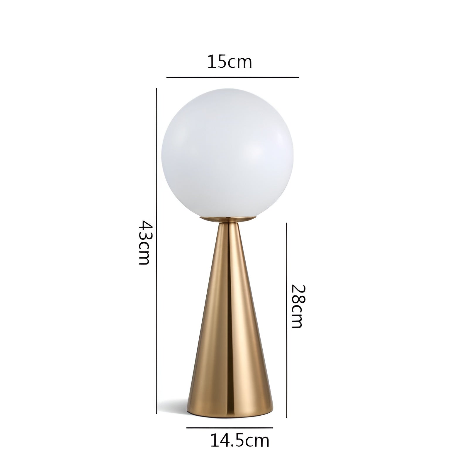 Elegant Gold Table Lamp - Luxury Glass Globe