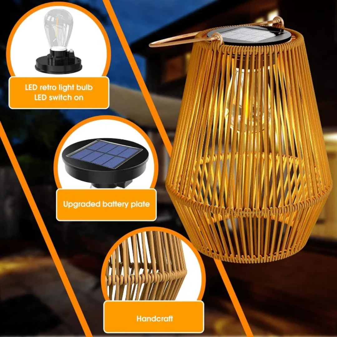 RattanGlow | Stylish Handwoven Waterproof Solar Garden Lights 2