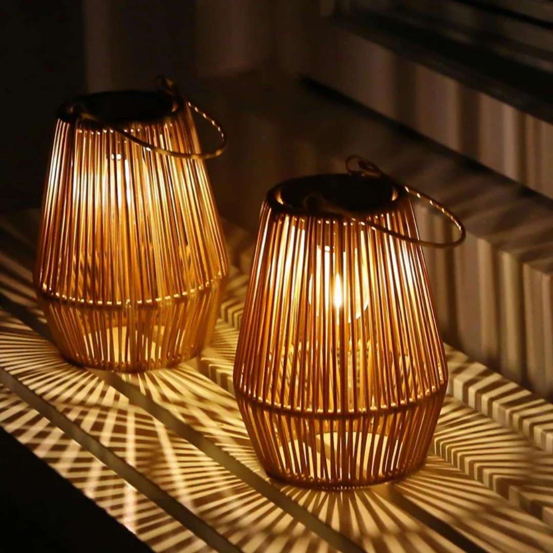 RattanGlow | Stylish Handwoven Waterproof Solar Garden Lights 4