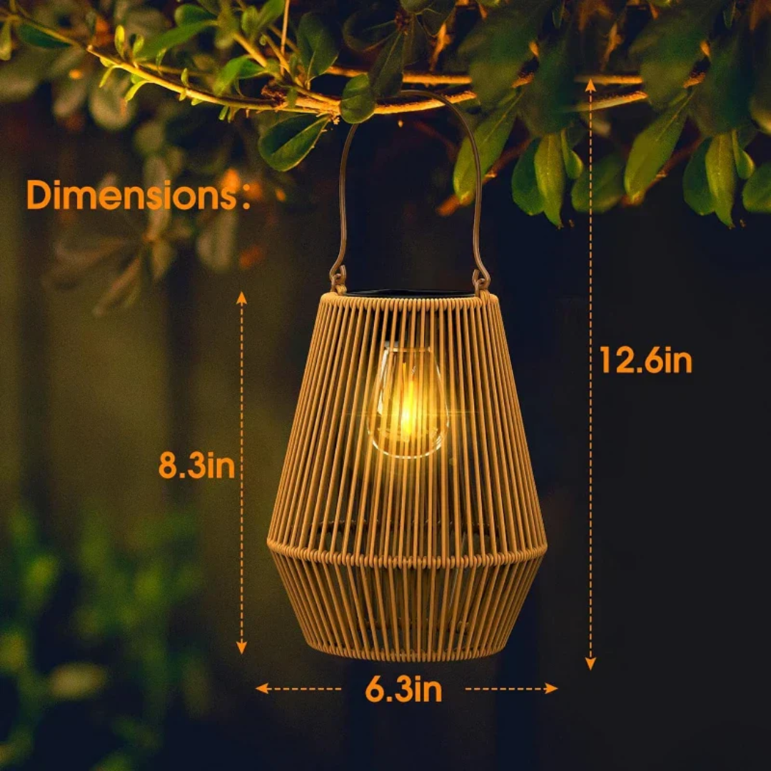 RattanGlow | Stylish Handwoven Waterproof Solar Garden Lights 6