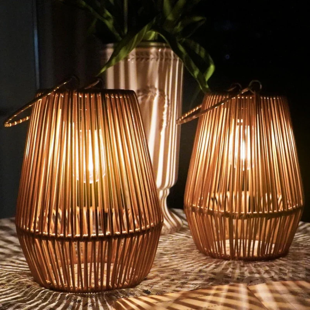 RattanGlow | Stylish Handwoven Waterproof Solar Garden Lights 7