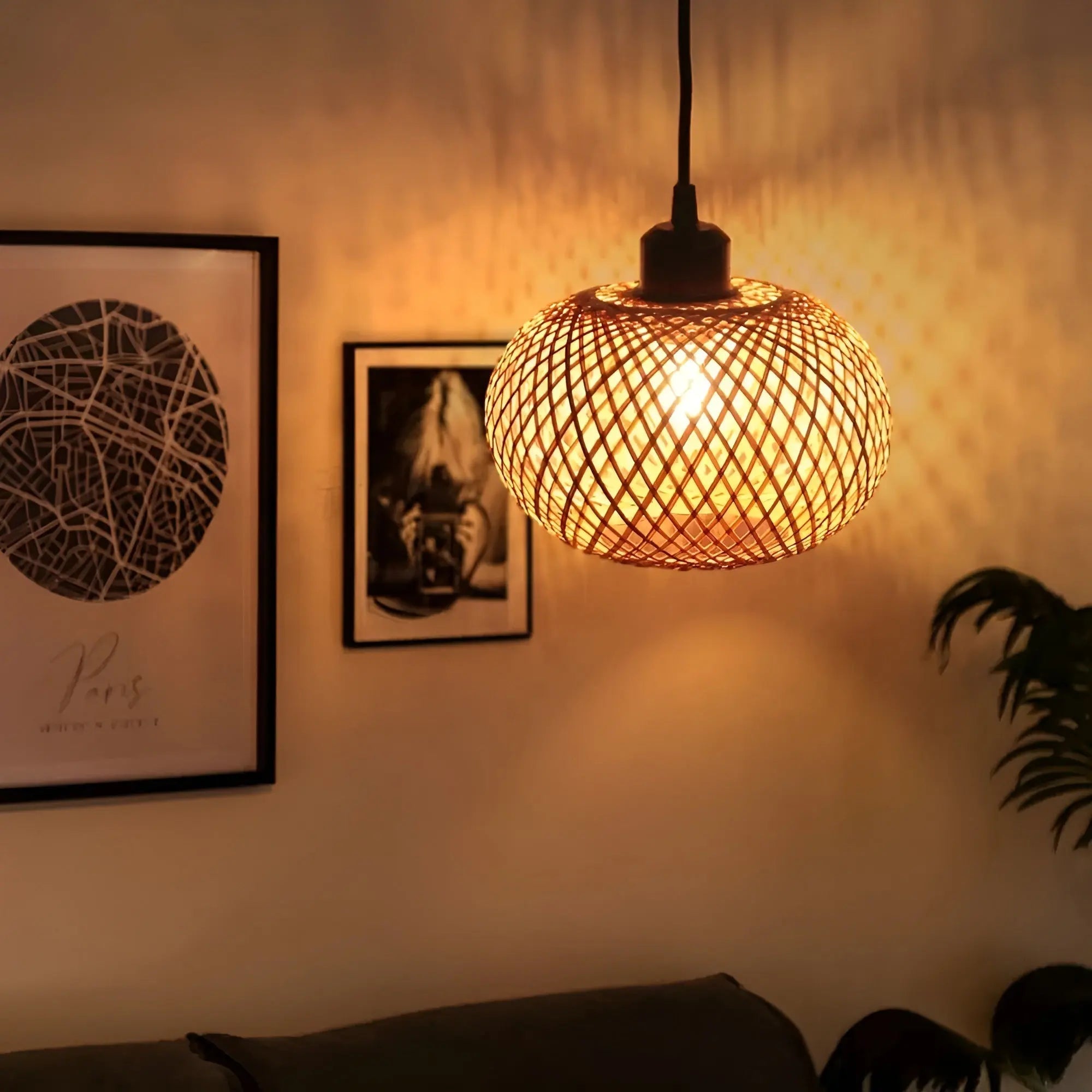 Rattan Pendant Lamp - Elegant Rattan Hanging Light