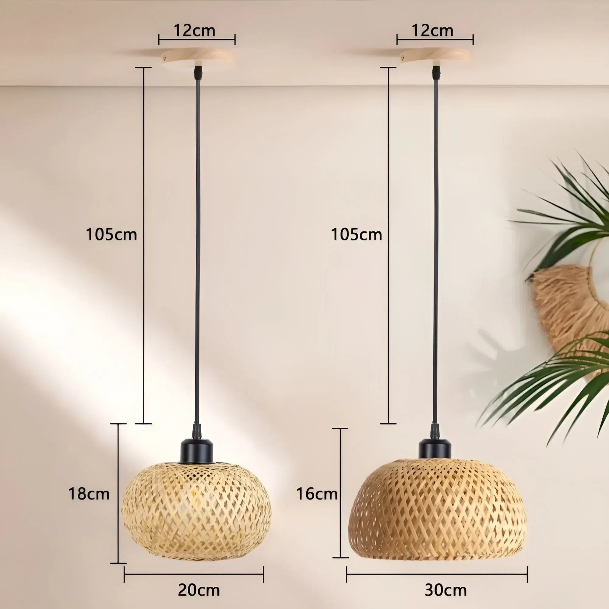 Rattan Pendant Lamp - Elegant Rattan Hanging Light