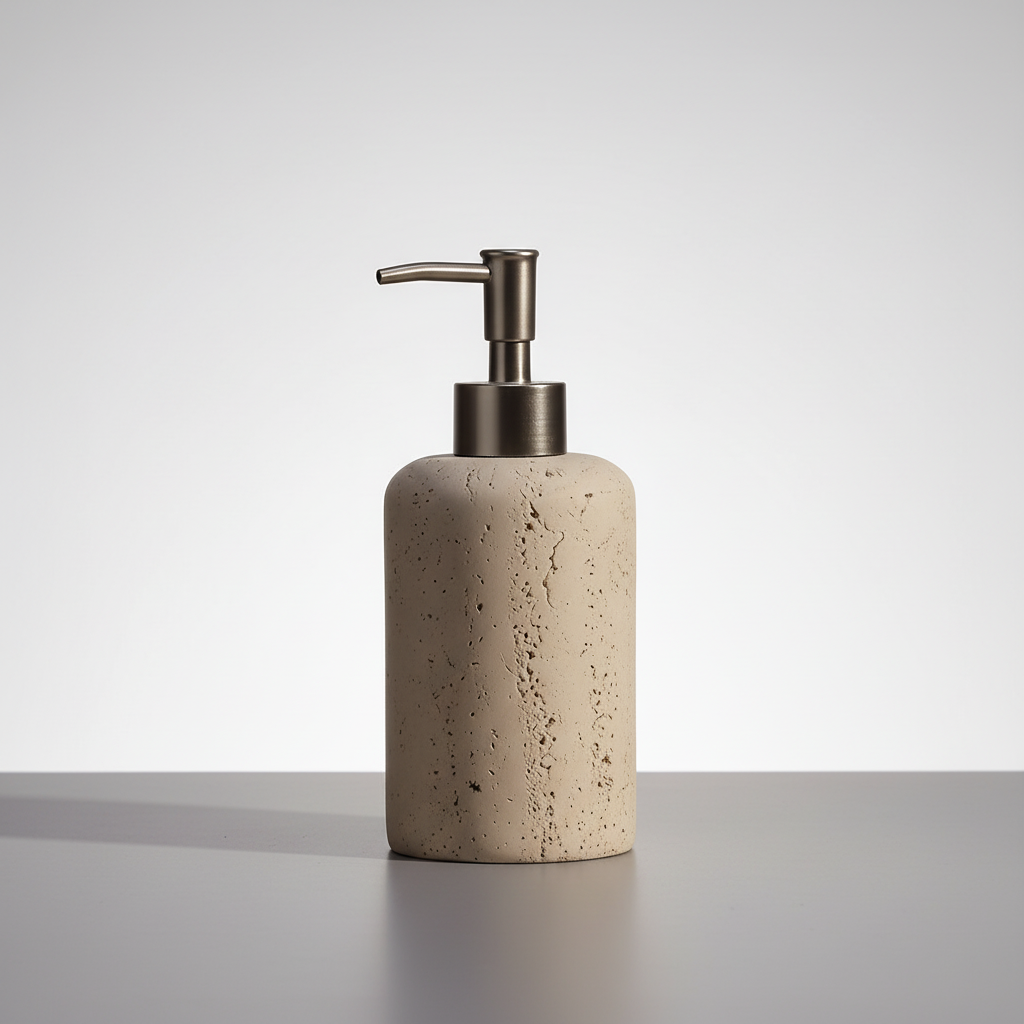 Resin Soap Dispenser | Elegant Marble Design with Stainless Steel Pump | Versatile for Bathroom and Kitchen Use 1