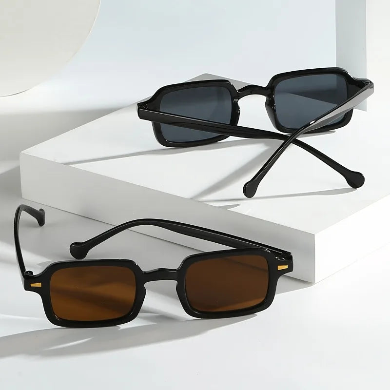 Retro Square Sunglasses - Lightweight Polycarbonate Shades with Anti-Scratch Lenses for Stylish Everyday Wear 2