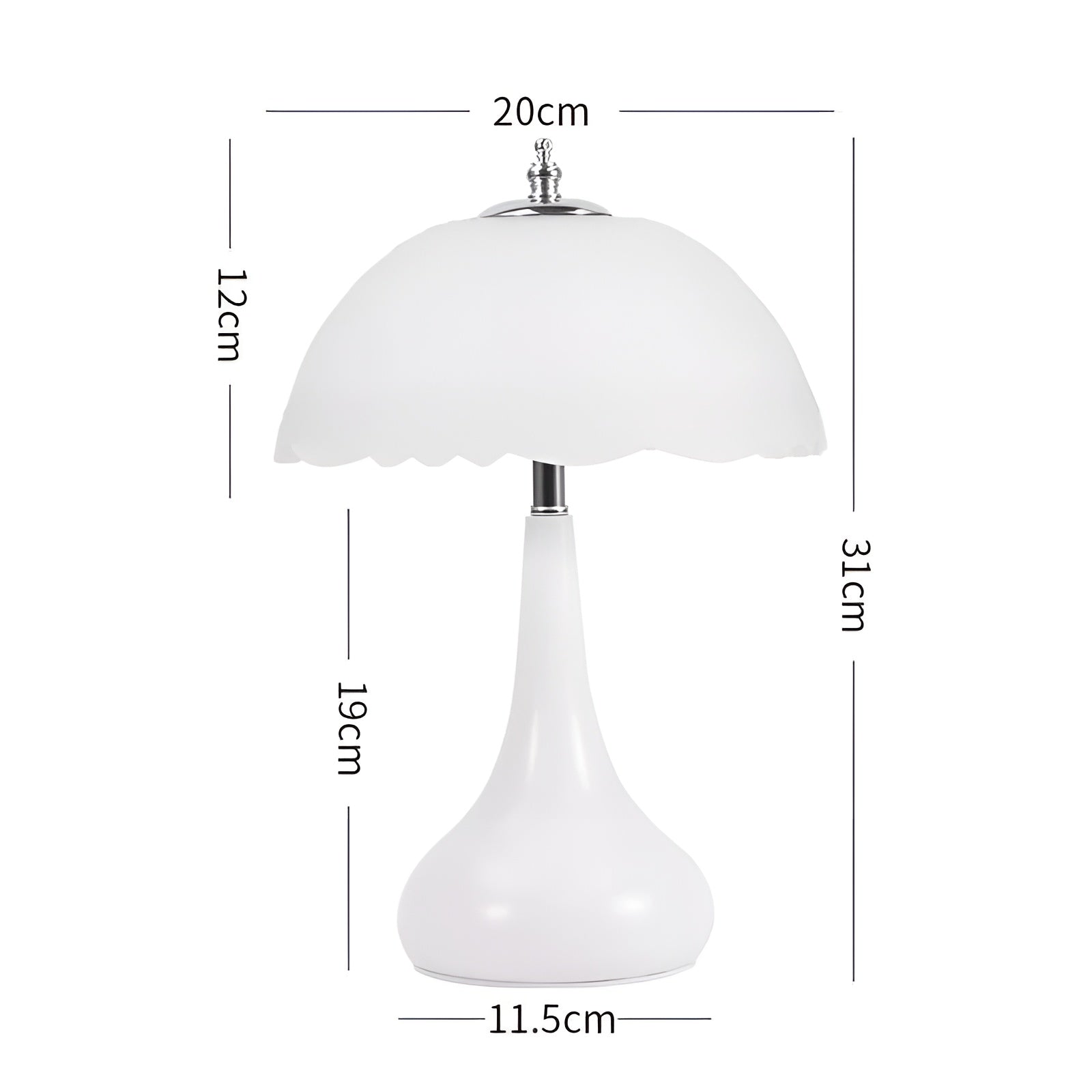 Luxe Mushroom Table Lamp - Dimmable LED Accent Light