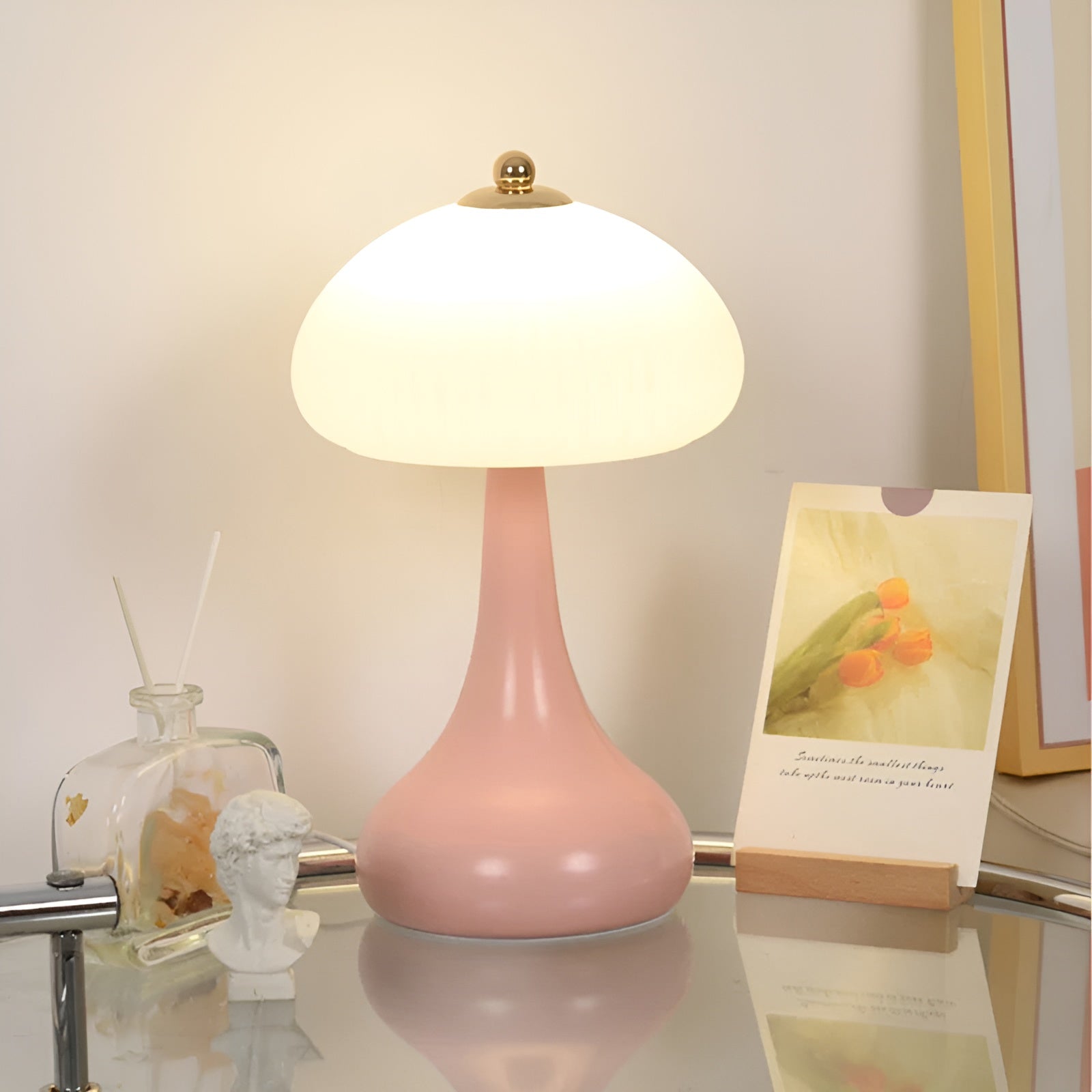 Luxe Mushroom Table Lamp - Dimmable LED Accent Light