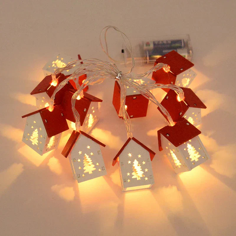 Wooden LED House - Magical Christmas Light Decoration