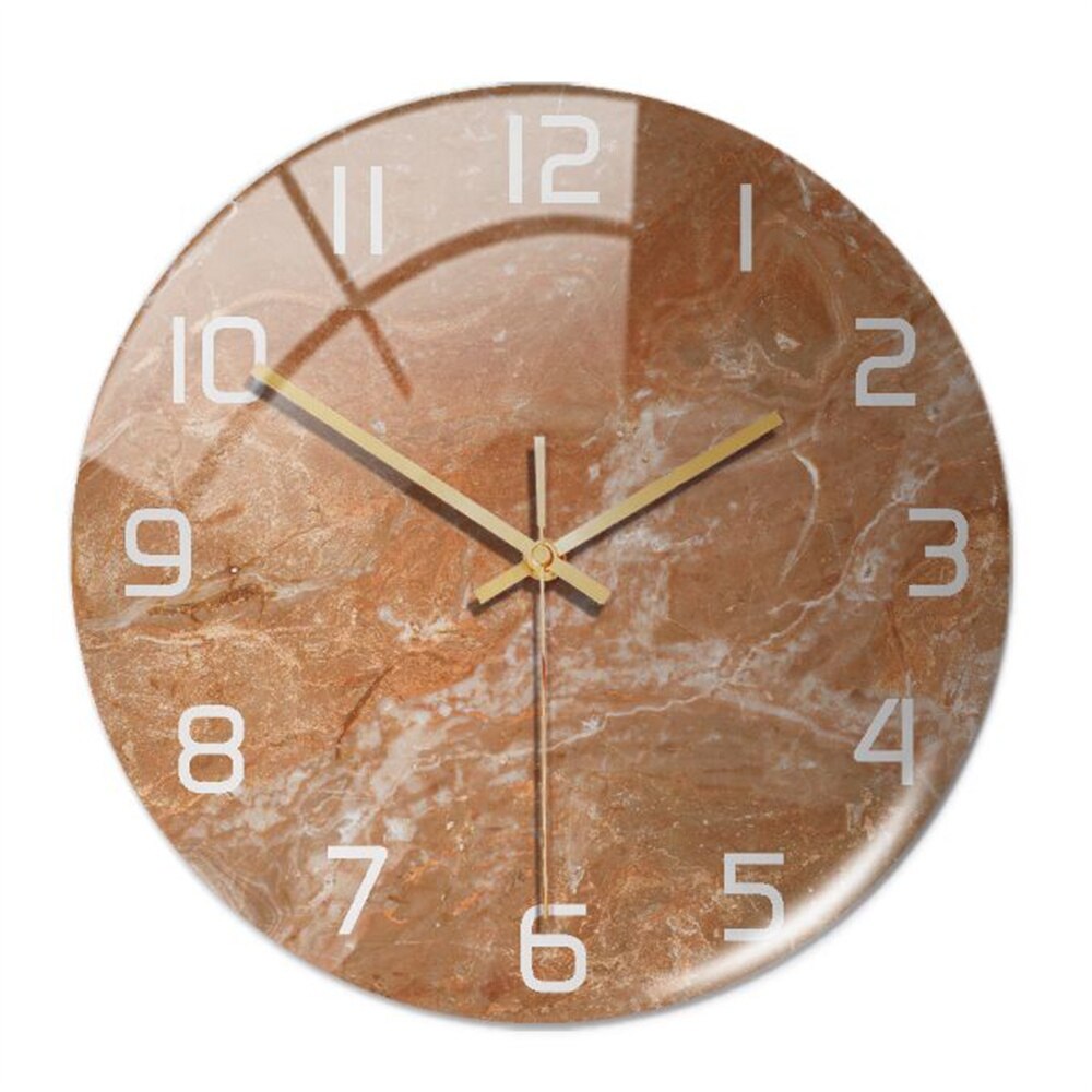 Marble Silent Wall Clock - Modern Stylish Decor