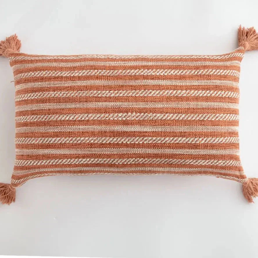 Elegance Loft Cushion Cover - Fringe Trim Accent