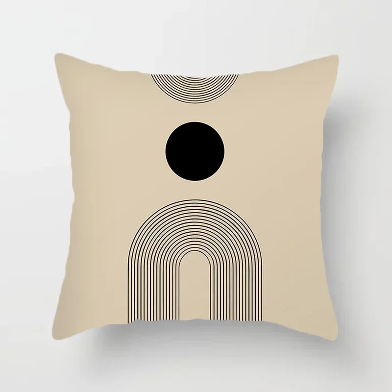 Aurum Cushion Cover - Black & White Abstract