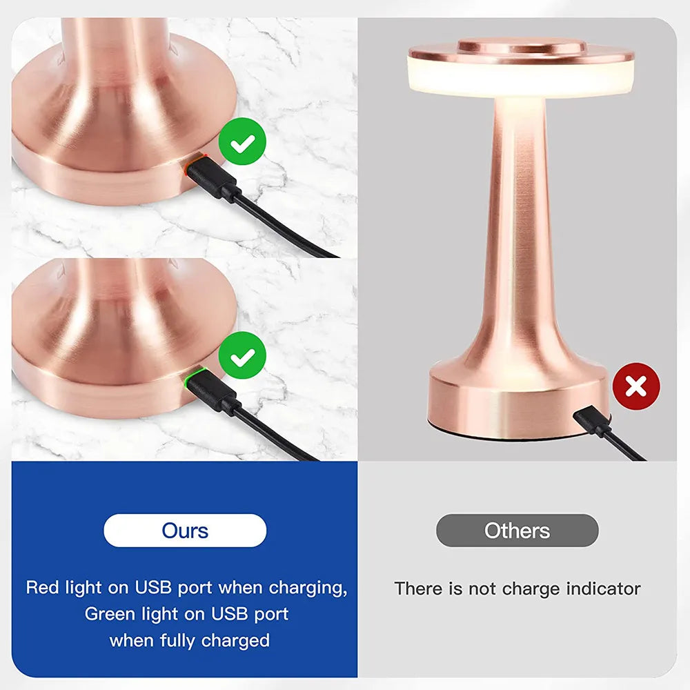 LumiCrest - Wireless Retro LED Table Lamp