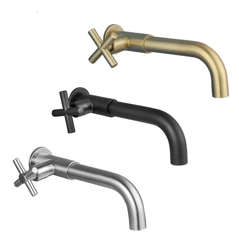 Waterfall Wall Faucet - Modern Stainless Basin Mixer