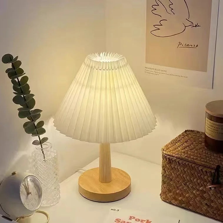 Foldable Pleat Table Lamp - DIY Warm LED Accent Light
