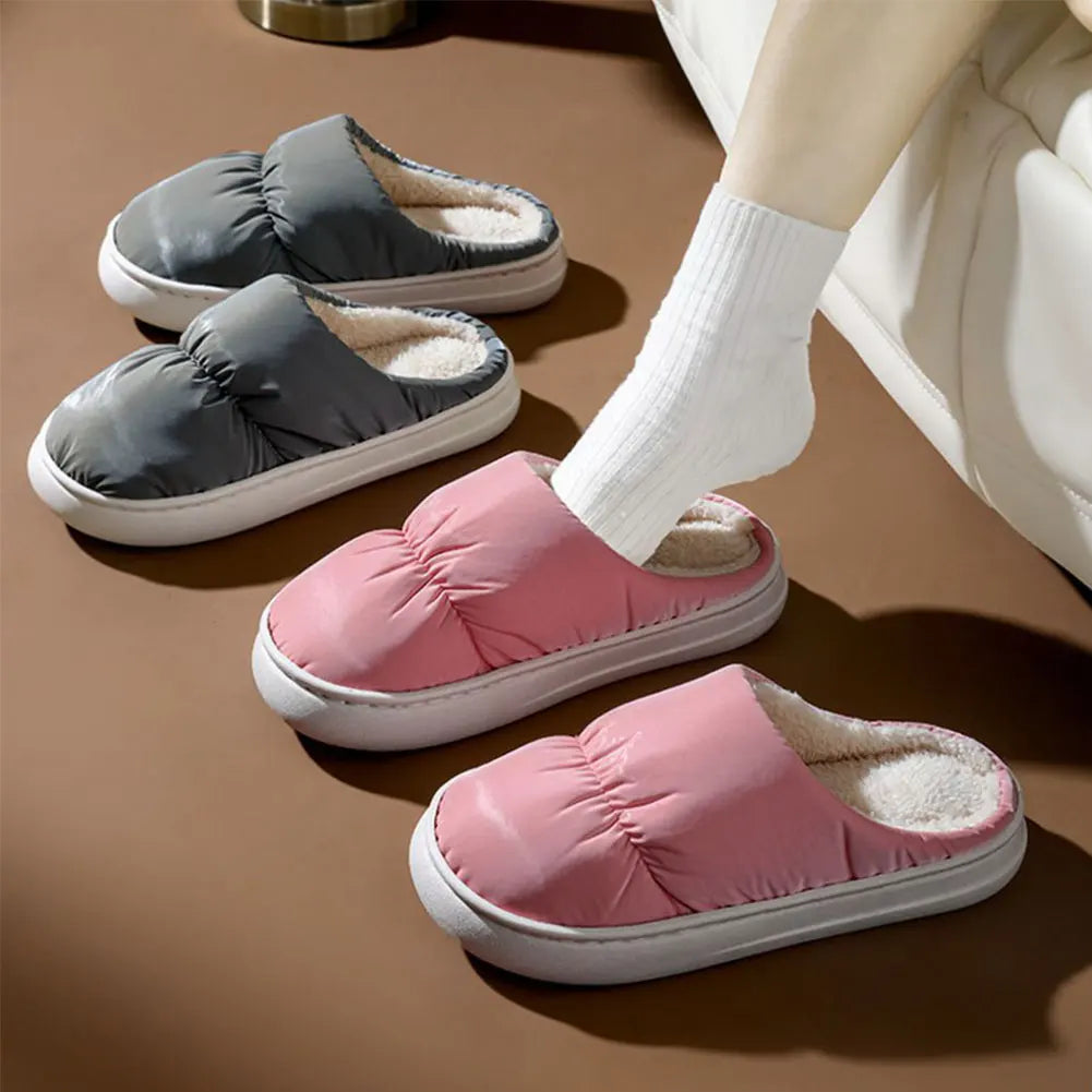 CloudCuddle Heated Plush Slippers - Winter Comfort