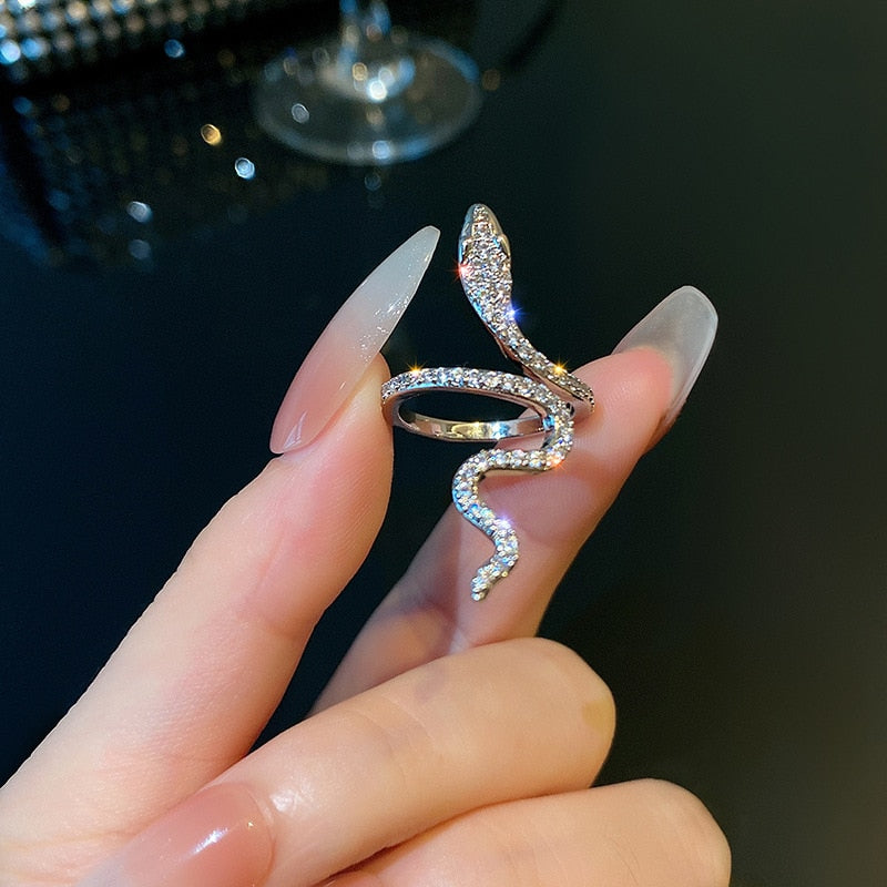 Snake Ring - Adjustable Statement Ring for Men and Women