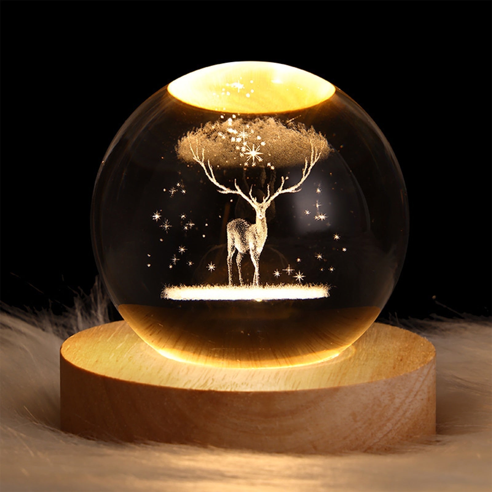 Crystal Light Ball - Enchanting Glass Mood Light for Home