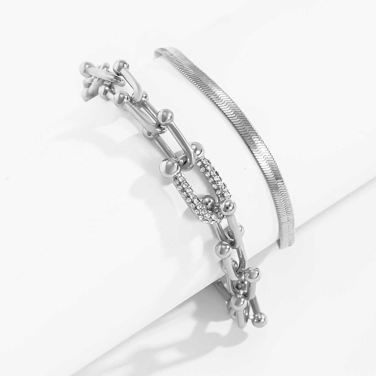 Bracelet Duo Set - Exquisite 2-Piece Gold or Silver Bracelet Set
