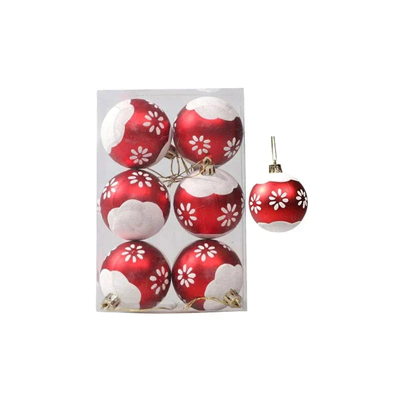 Burswirl - Elegant Snowflake Christmas Ornaments Set of 6