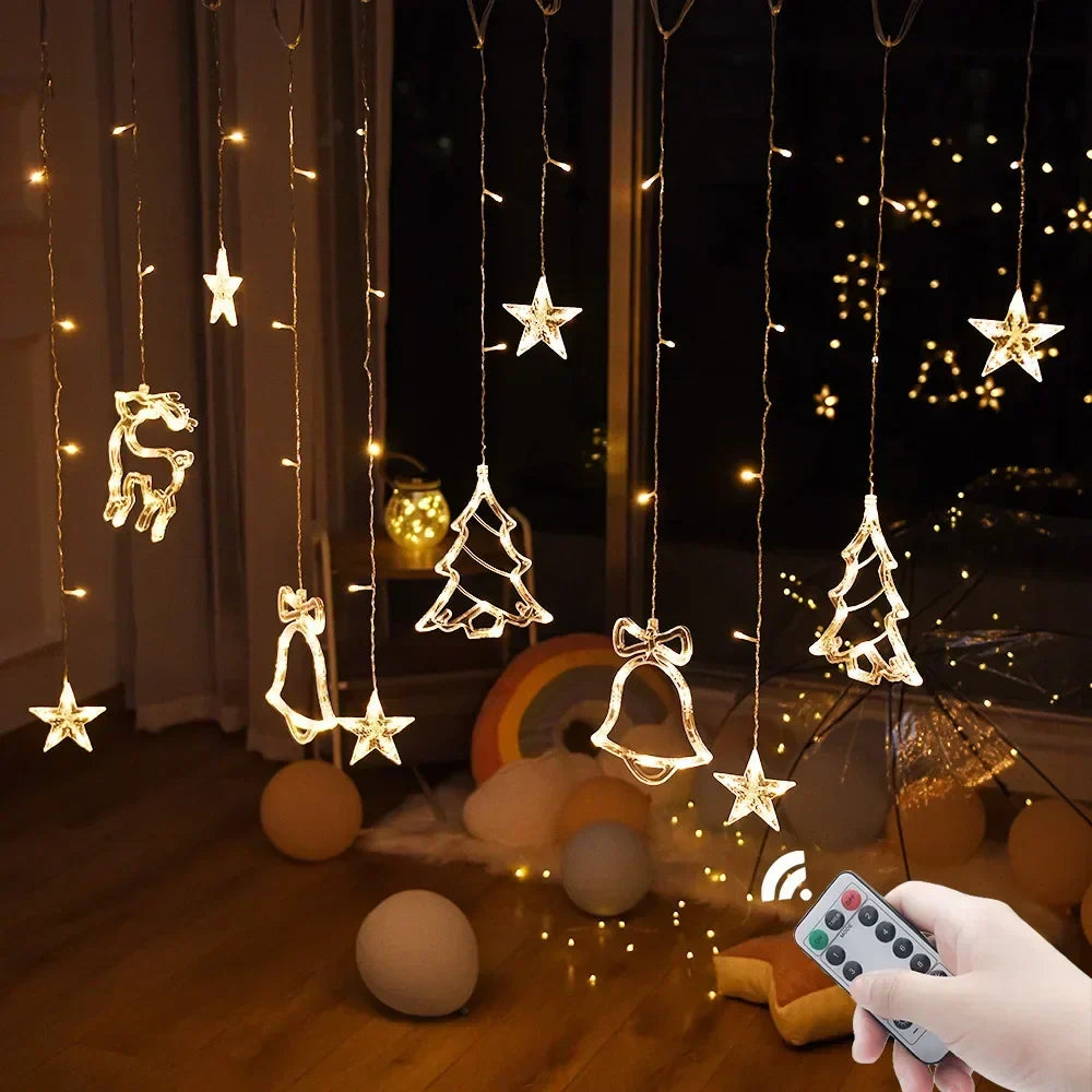 PixieMoon - Star and Moon Fairy Light Garland