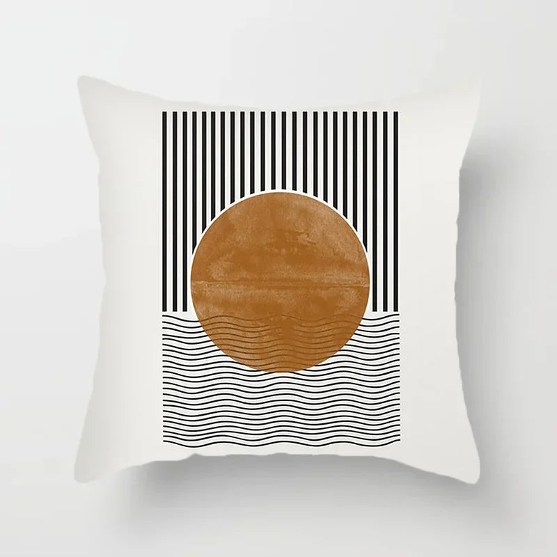 Aurum Cushion Cover - Black & White Abstract