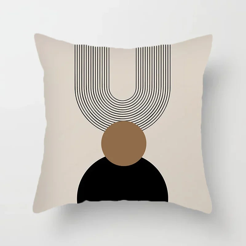 Aurum Cushion Cover - Black & White Abstract