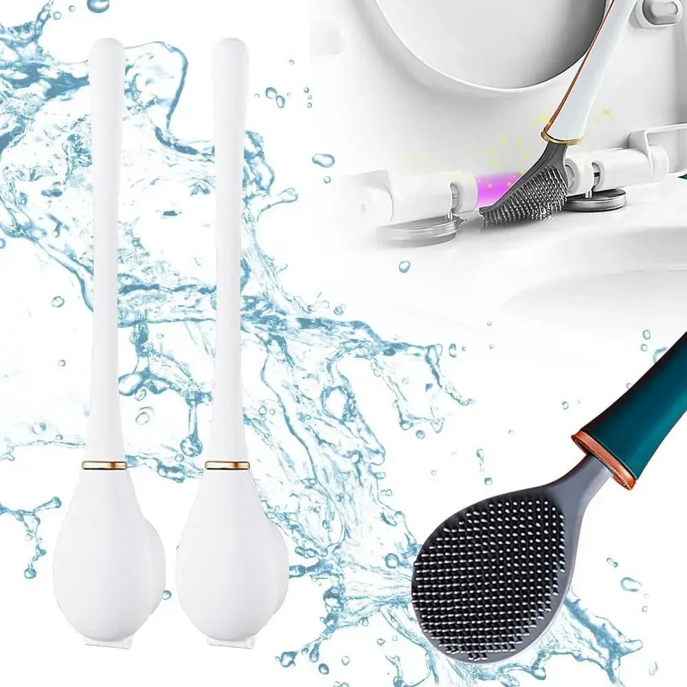 SumiClean - Silicone Toilet Brush with Wall Holder
