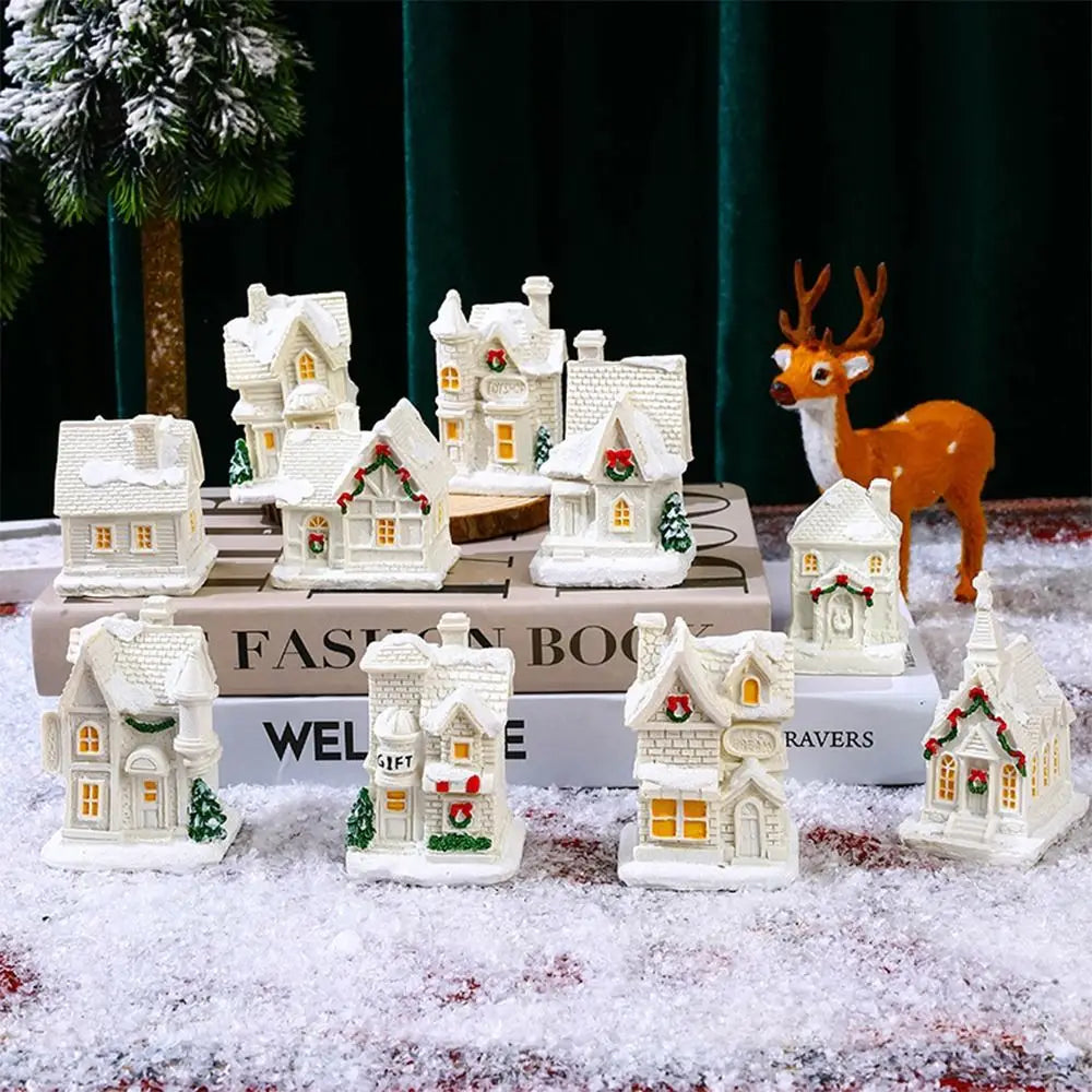 AuroraTwinkle LED Christmas Houses - Lit Village Decor