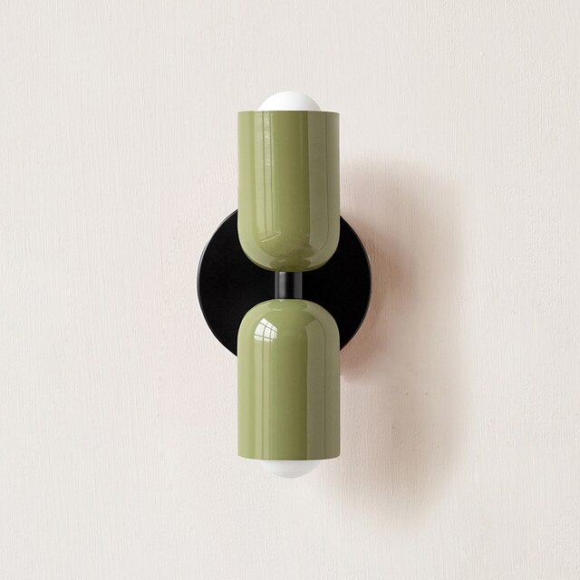 Cream Double LED Wall Lamp - Adjustable Sconce