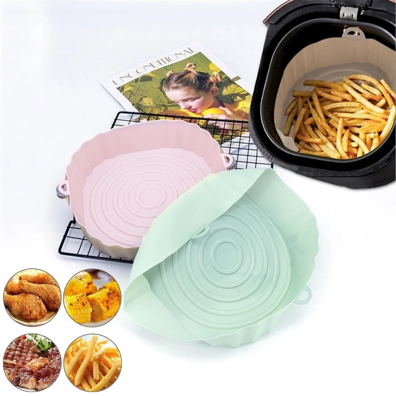 SiliconFry Tray - Reusable Dishwasher-Safe Air Fryer Liner