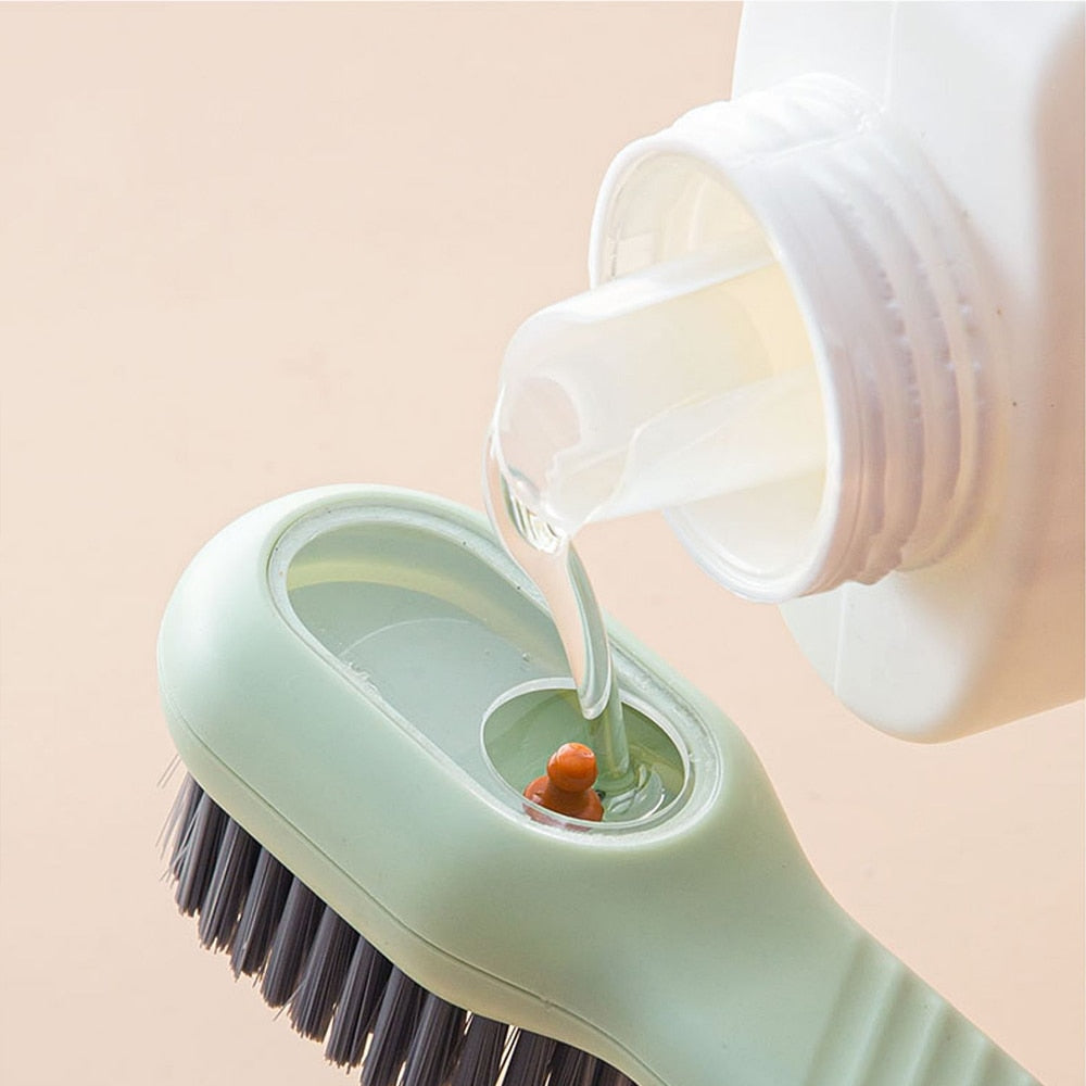 ShoeShine Pro - Shoe Cleaning Brush with Built-in Soap Dispenser