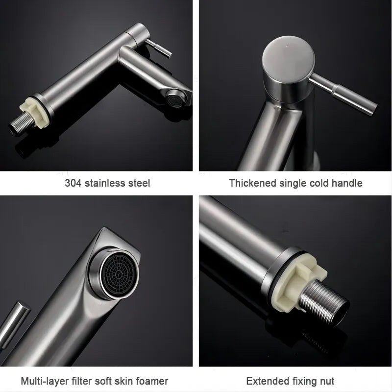 Luxe Stainless Steel Basin Faucet
