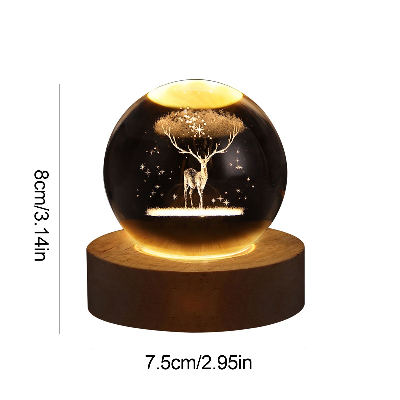 Crystal Light Ball - Enchanting Glass Mood Light for Home