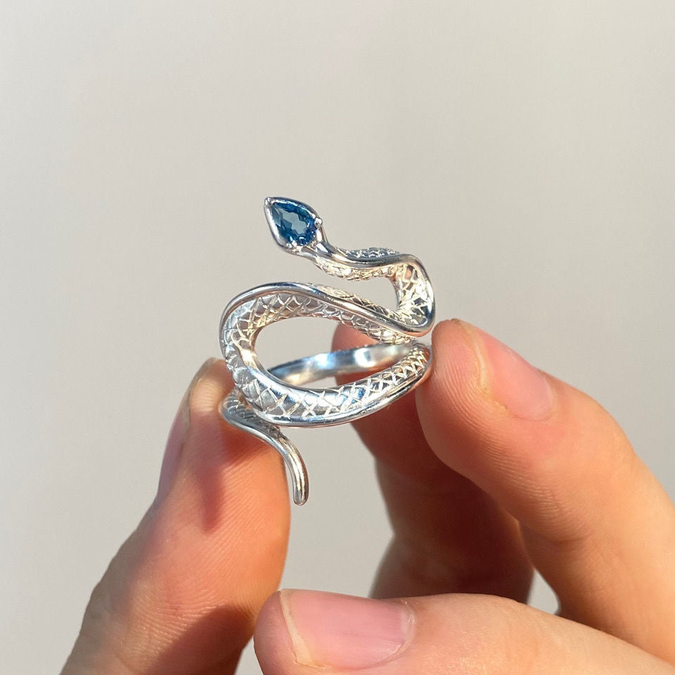 Snake Ring - Adjustable Statement Ring for Men and Women
