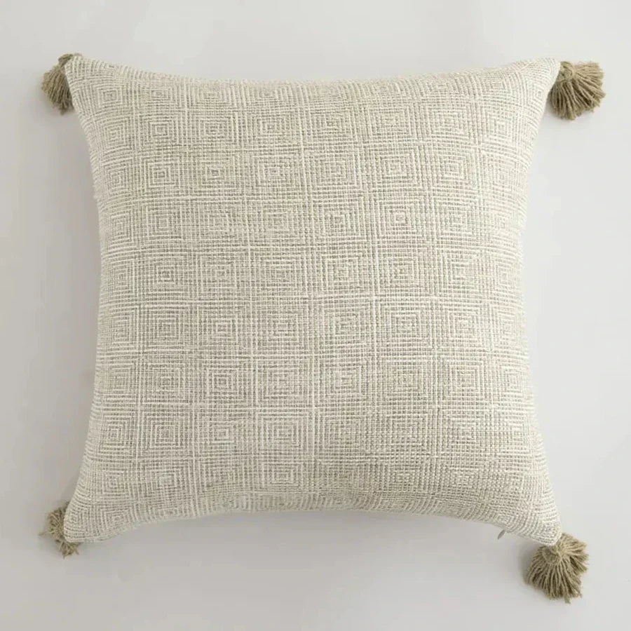 Elegance Loft Cushion Cover - Fringe Trim Accent