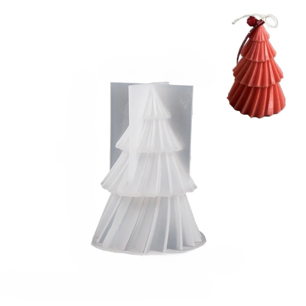Christmas Tree Candle Mold - Geometric DIY Silicone Mould