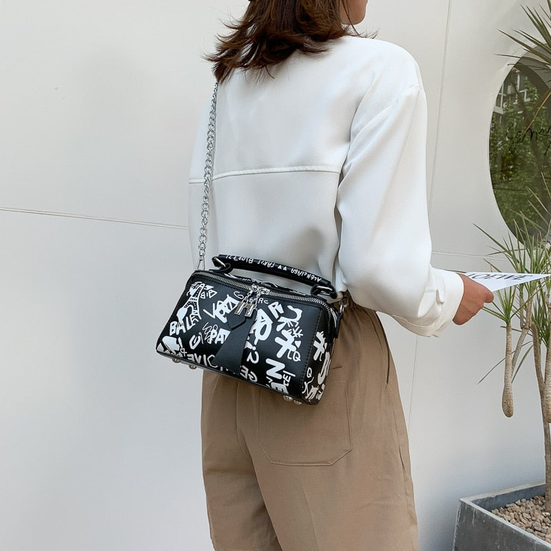 LucyBag - Stylish Handbag with a Bold Graffiti Design