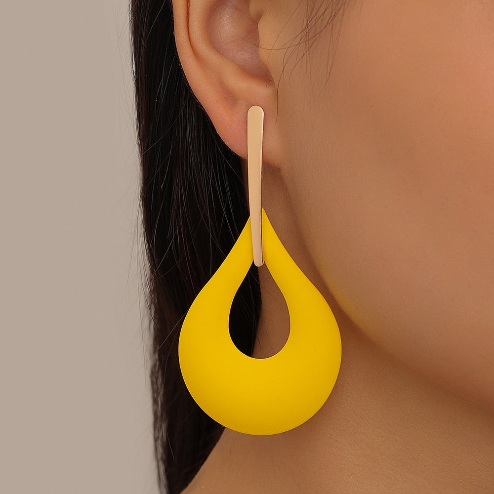 Color Drop Earrings - Vibrant Lightweight Teardrop Statement Earrings