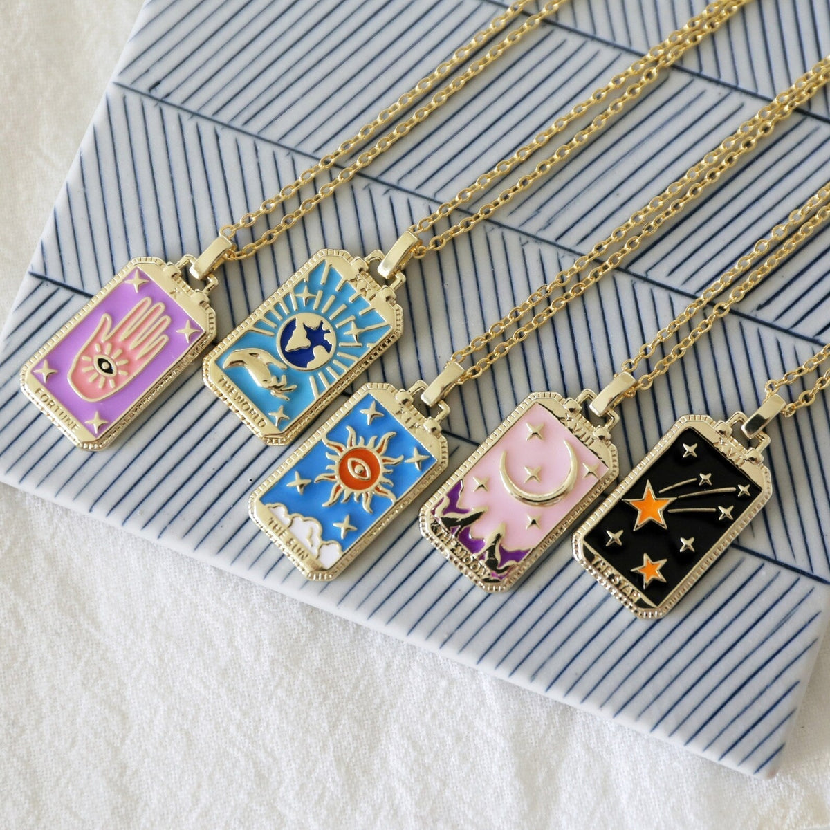 Tarot Card Necklace - Meaningful Stainless Steel Charm Pendant