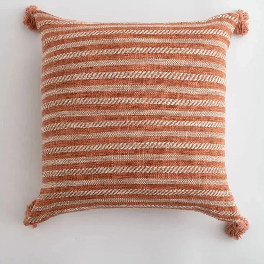 Elegance Loft Cushion Cover - Fringe Trim Accent