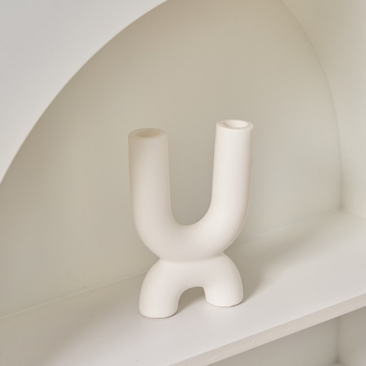 LuxLume Chandelier - Elegant Ceramic Candle Holder for Home Decor